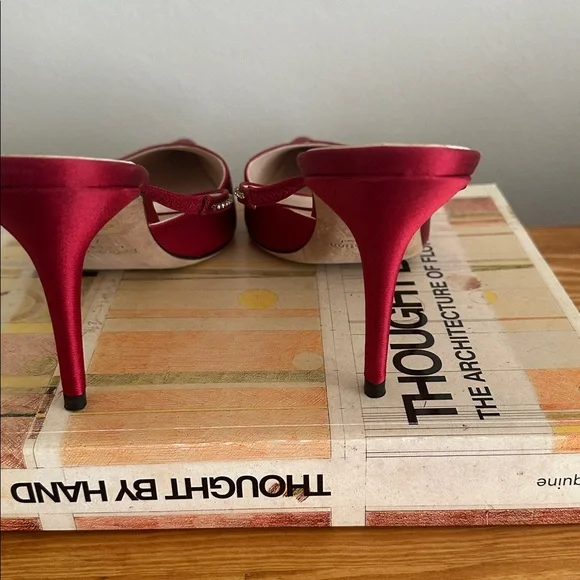 Reformation Satin Heeled Mules - Picture 4 of 8